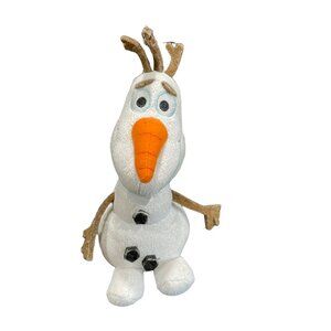 Ty‎ Disneys Frozen Olaf Plush Stuffed Toy Snowman Sparkly White Soft Doll